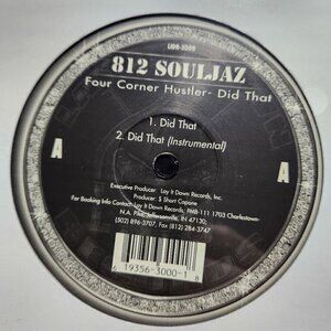 812 Souljaz Four Corner Hustler Did That 12" Single